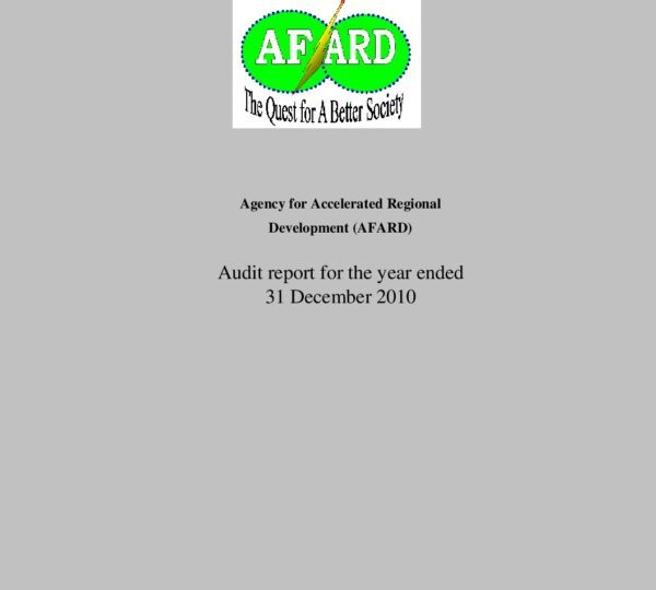 afard audit report 2010